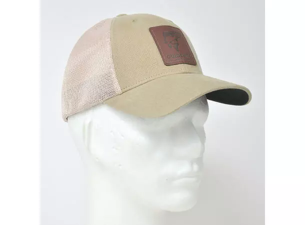 The Salmon Trucker Cap - Khaki/IvoryMid Profile - Stretch Fit - Image 2