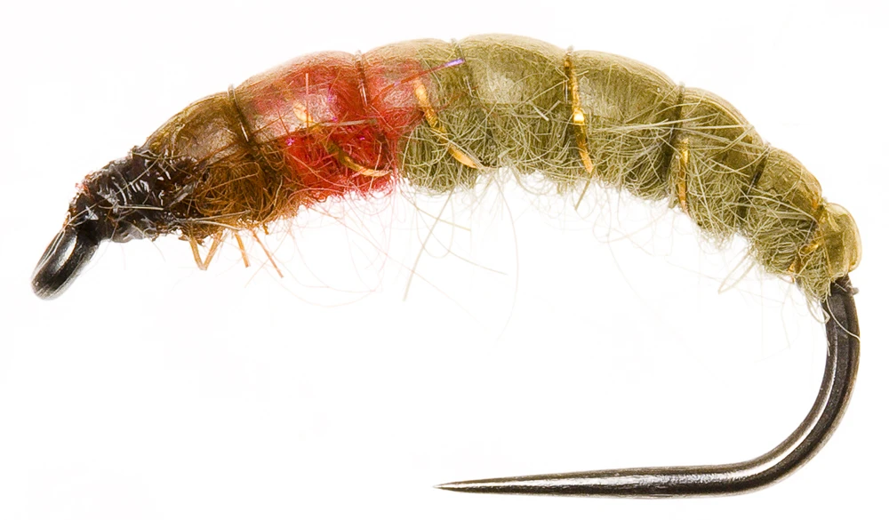 Czech Nymph Original Red Heart Green Olive 3 Czech Nymph Original Red Heart Green Olive