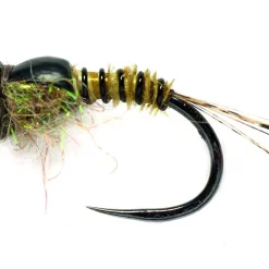 Fulling Mill Olive Quill Nymph Black