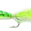 Fulling Mill Popper Mylar Chartreuse & White -Flies Sales Store popper mylar chartreuse white