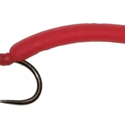 Czech Nymph Squirmy Wormy Silver Head Bloodworm Jig